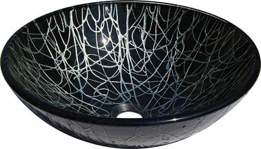 glass round vanity top bathroom sink TY-033 420*420*145*12MM