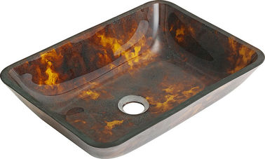 glass rectangular  bathroom sink TY-068 460*330*110*12MM