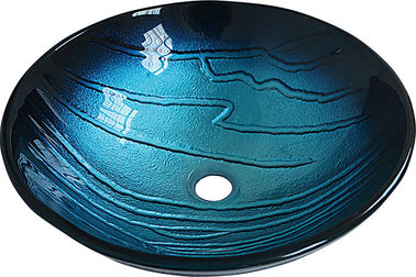 glass round vanity top bathroom sink TY-028 420*420*145*12MM