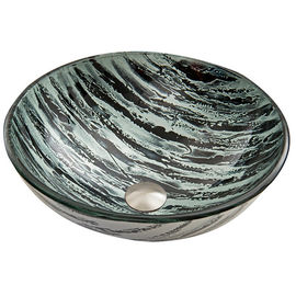 glass round vanity top bathroom sink TY-112 420*420*145*12MM
