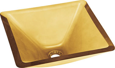 glass rectangular  bathroom sink TY-091 420*420*145*15MM
