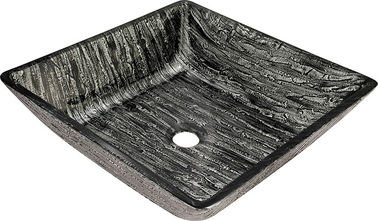 glass rectangular  bathroom sink TY-100 400*400*110*12MM